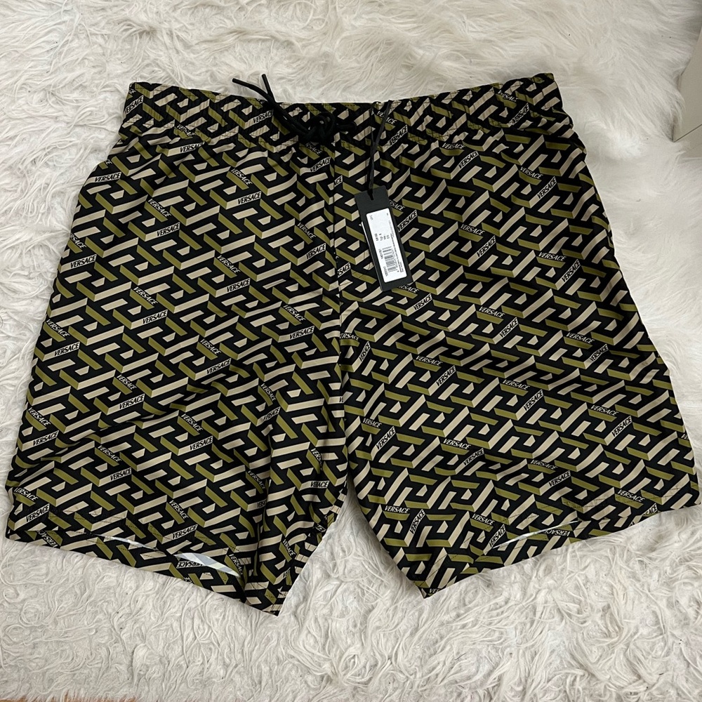 Versace Grecca print swim trunks *NEW* unworn